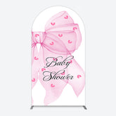 Lofaris Fairy Tale Pink Bow Tie Baby Shower Arch Backdrop